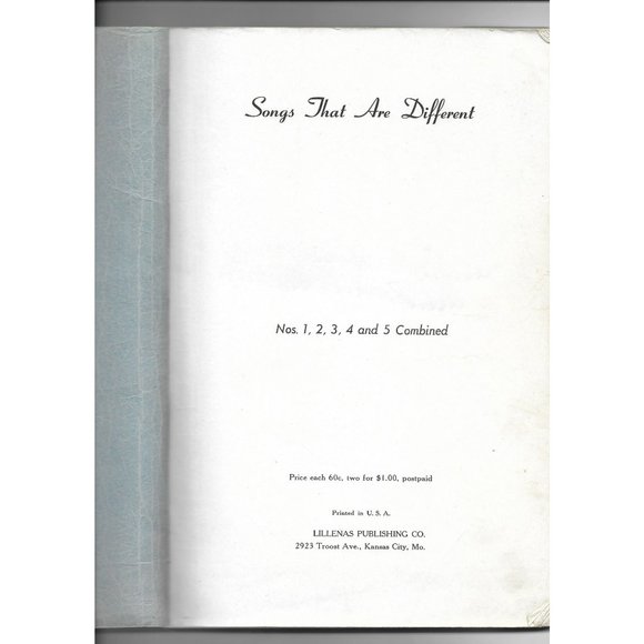 Songs That are  Different 1, 2, 3, 4, & 5 Combined Lillenas Nazarene 1924 or Lat - Picture 5 of 6